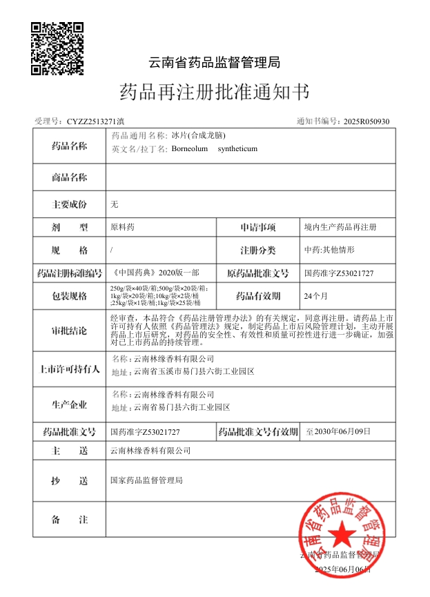 藥品再注冊(cè)批件